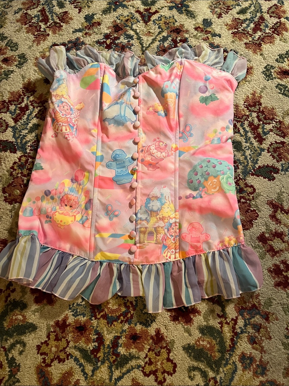 NWT Dolls Kill Pastel Candyland Ruffle Bustier Top